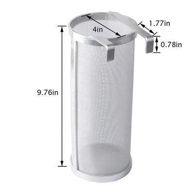 SS304 Beer Brewing Basket Plain Woven Exquisite Mesh Weaving  Corrosion Resistance