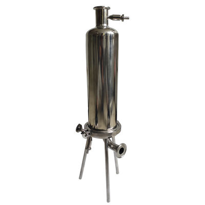 Stainless Steel 316 L Single 0.8Mpa Cartridge Filter Housing
