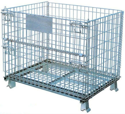Galvanized Folding 304l Wire Storage Cage Goods Storage In Warehouse