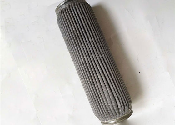Silver Stainless Steel Filter Cartridge High Temperature Pleated