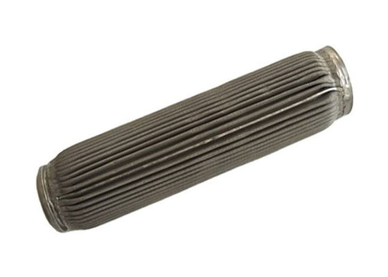 Silver Stainless Steel Filter Cartridge High Temperature Pleated