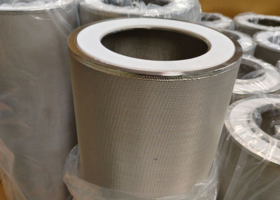 High Filtration Sintered Metal Filter Element With Rubber Pad Wear Resisting
