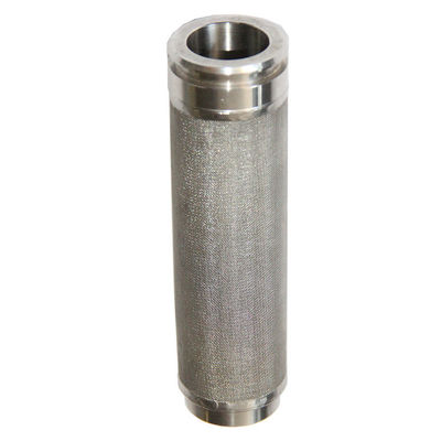 Silver Cylindrical Sintered Metal Filter 304 316 316 L  Corrosion Resistance