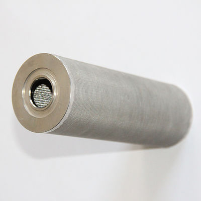 Silver Cylindrical Sintered Metal Filter 304 316 316 L  Corrosion Resistance