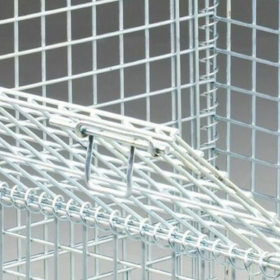 Foldable Wire Mesh Storage Cages Hot Dip Galvanizing  500 Kg-1500 Kg Capacity