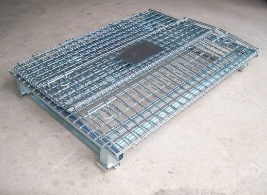 Heavy Duty Galvanized Collapsible Stackable Wire Mesh Storage Cages