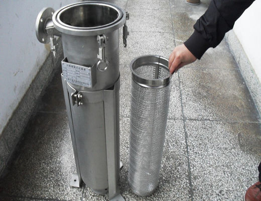 304 316 Grade Water Treatment Stainless Steel Bag Filter Housing 230mm Dia