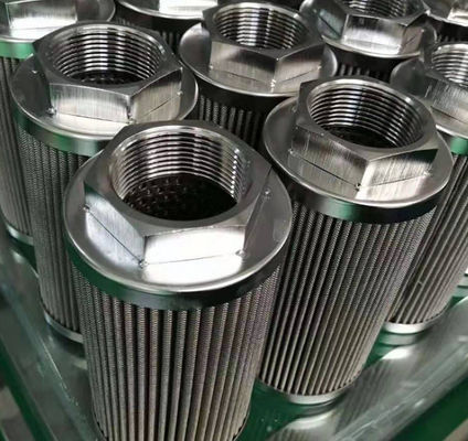 Sewage Treatment 304 Stainless Steel Filter Cartridge High Filtration Area Folding